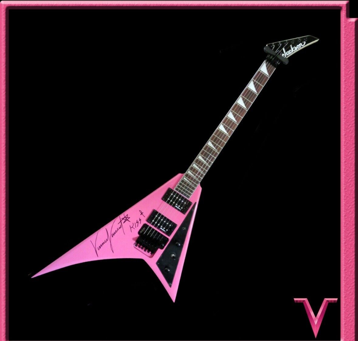 pink Jackson guitar