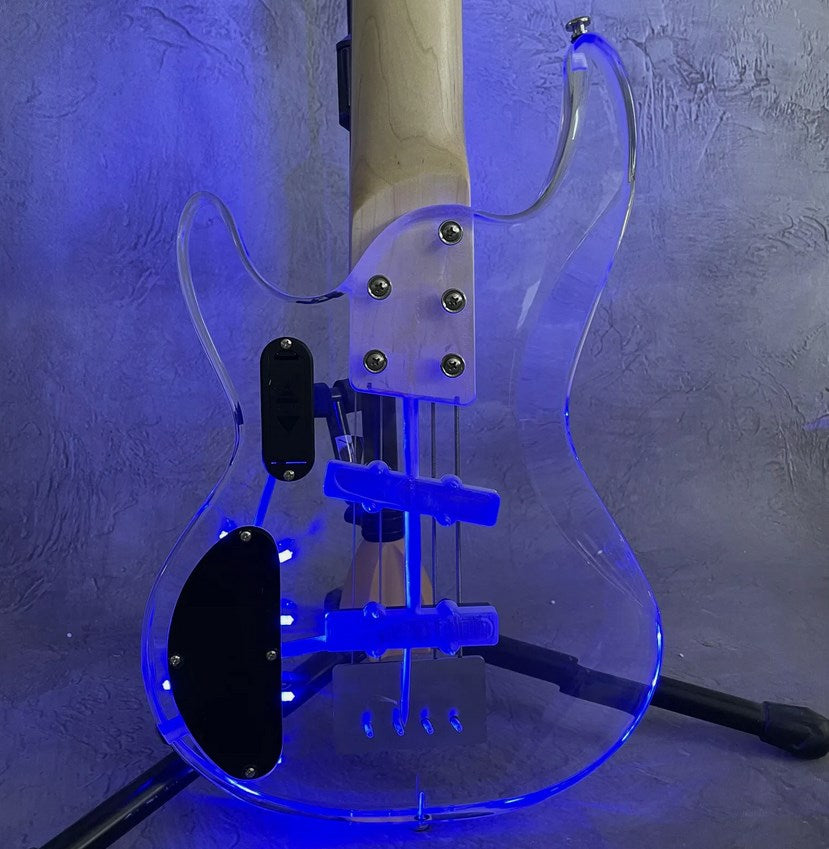 Personal Custom Led Light Electric Bass Maple Fretboard&Neck