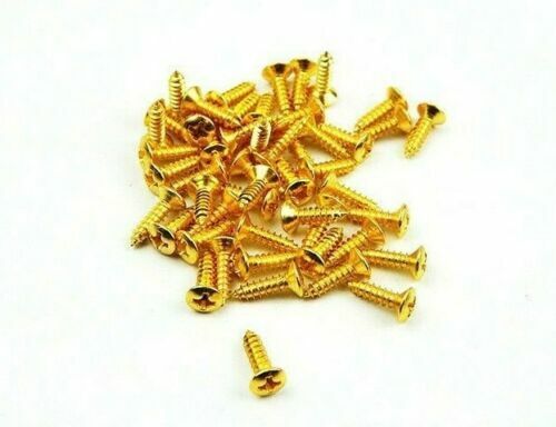 Strat Tele 50 Guitar Pickguard Screws for  Electric Guitar Bass Gold Color