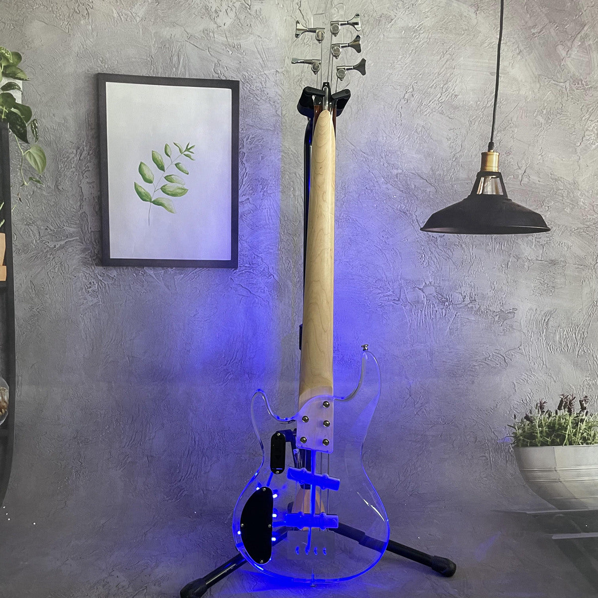 Personal Custom Led Light Electric Bass Maple Fretboard&Neck