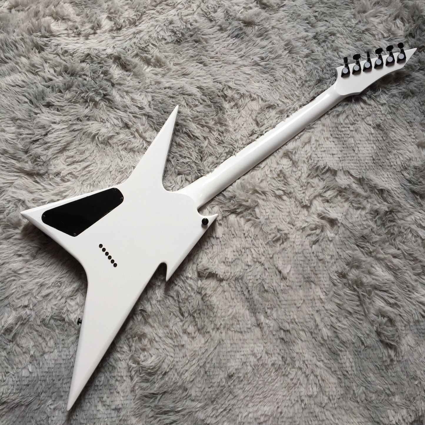 Custom Ironbird White Electric Guitar Black Hardware 2H Pickups