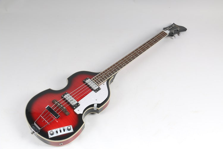 Hofner Lgnition 4 Strings Electric Bass Hollow Body Red Burst Maple Neck