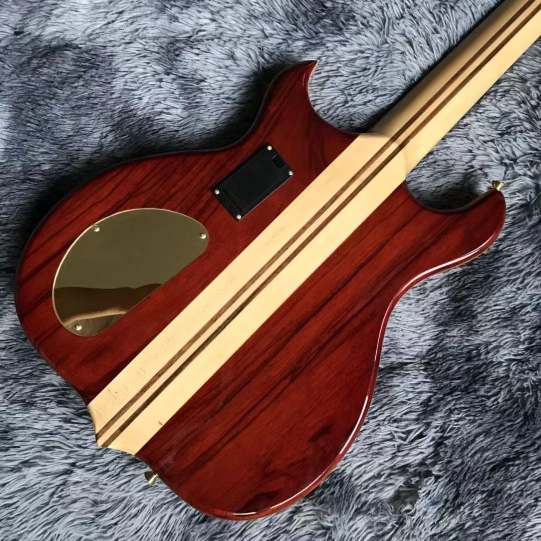 Custom 5 Strings Neck Through Body  Bass Guitar