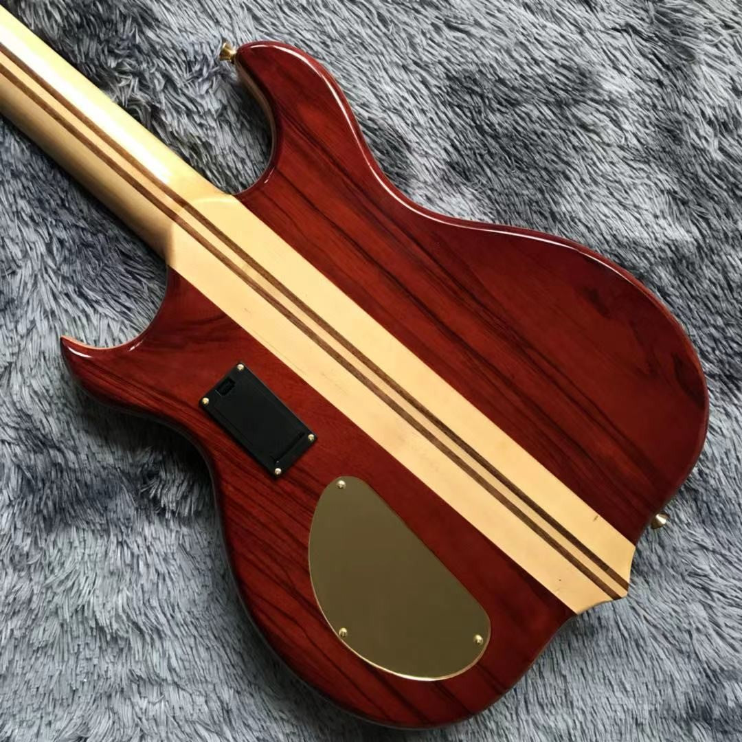 Custom 5 Strings Neck Through Body  Bass Guitar