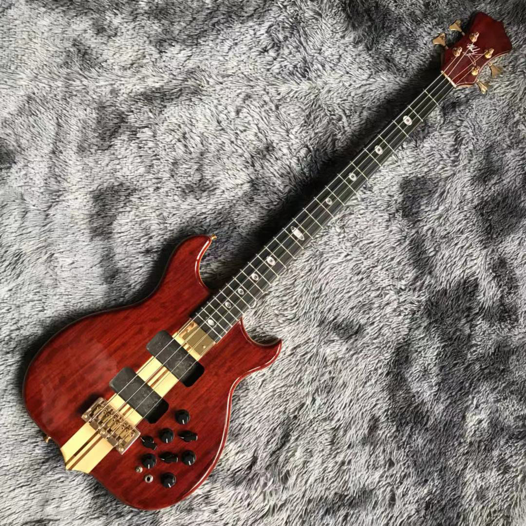 Custom 5 Strings Neck Through Body  Bass Guitar