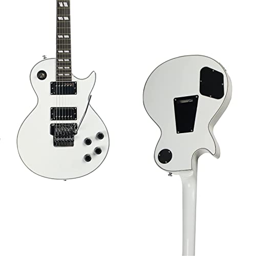 Starshine 6 Strings Double Rocking Electric Guitar Solid Mahogany Body Maple Neck Rosewood Fingerboard (White Color)