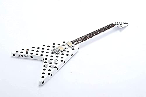 ZUWEI Electric Guitar Polka dot Flying V 6 Strings Classical V Shape Tremolo Bridge Rosewood Fingerboard