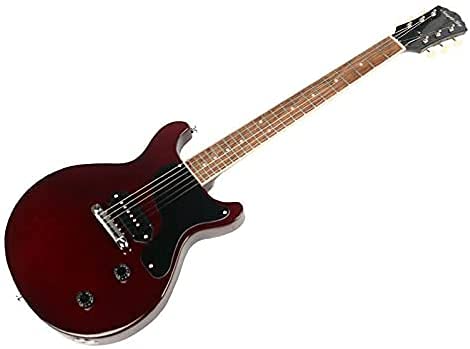 ZUWEI Electric Guitar Double Cut Solid-Body Guitar, 6 Strings, Mahogany Back Humbucker Pickups, Rosewood Fingerboard, Trans Red