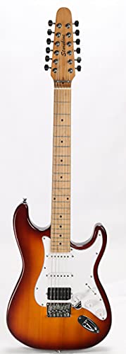 Starshine Electric Guitar,12 Strings Charcoal Roasted Maple Headstork,2 Single 1 Humbucker Tremolo bar Cut the Single Essential,Right Hand Solid Basswood Body