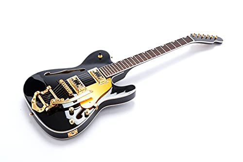 ZUWEI F Hole Semi Hollow Body Electric Guitar, Full Size Electric Guitar, Jazz Tremolo Bridge