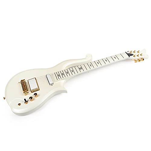 ZUWEI Electric Guitar 39inch 6 String Solid Wood Electric Guitar S-H Pickups, Maple Fingerboard, Gold Hardware (Pearl White)