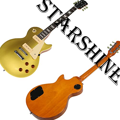 Starshine Electric Guitar Golden Solid Mahogany Body, Yellow on the Back,Chrome Hardware,ABR Bridge