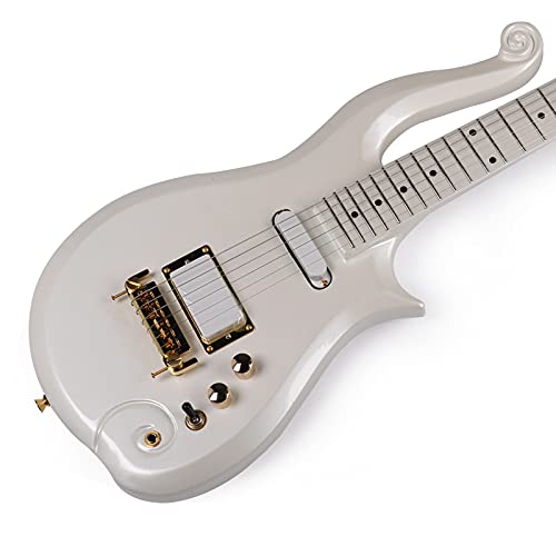 ZUWEI Electric Guitar 39inch 6 String Solid Wood Electric Guitar S-H Pickups, Maple Fingerboard, Dot Inlays, Gold Hardware (Pearl White)