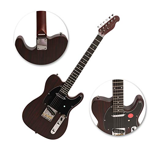 ZUWEI Limited Edition Electric Guitar Rosewood Venner Matt Matt Brown Finish Brass Saddles Bridge Alnico Pickups