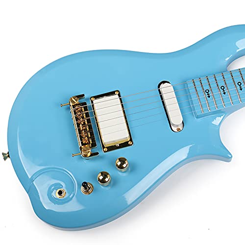 ZUWEI Electric Guitar 39inch 6 String Solid Wood Electric Guitar S-H Pickups, Maple Fingerboard, Gold Hardware (Blue)