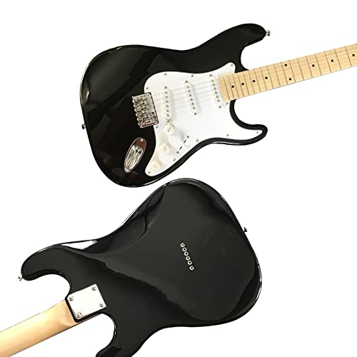 Starshine 12 Strings ST Full Size Electric Guitar Solid Body Beginner Kit with Bag, Cable,Amplifier (Black)