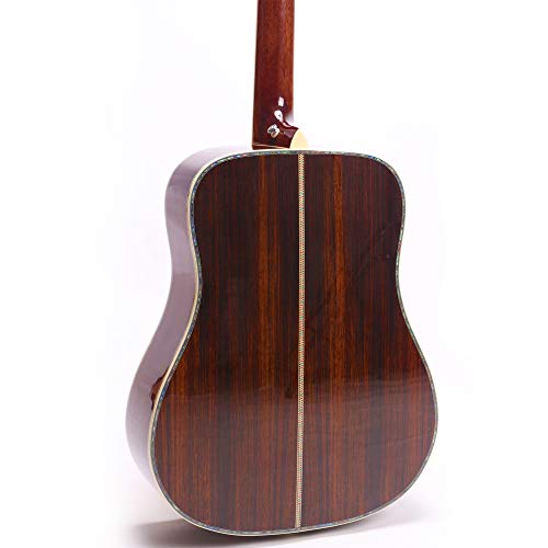 ZUWEI Electric Acoustic Guitar - With Case - 41in Folk Guitarra 12 Strings, Abalone Inlay, Right Hand, Natural