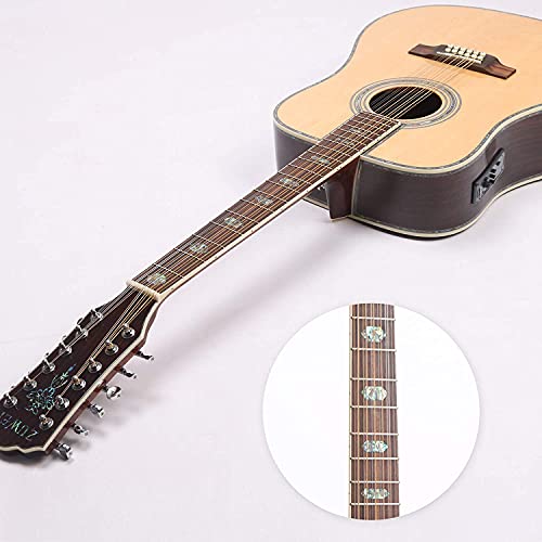 ZUWEI Electric Acoustic Guitar - With Case - 41in Folk Guitarra 12 Strings, Abalone Inlay, Right Hand, Natural