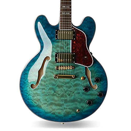 ZUWEI 335L Riptide F Hole Semi Hollow Body Electric Guitar ZUWEI Custom Shop Series, Separation Humbucker Pickups, T-O-M Bridge