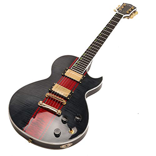 ZUWEI Semi Hollow Electric Guitar 6 Strings with Mahogany Body, Bone Nut, ABR Bridge Alnico Pickups Green Inlay Closed Tuner, Ebony Fingerboard, More Color