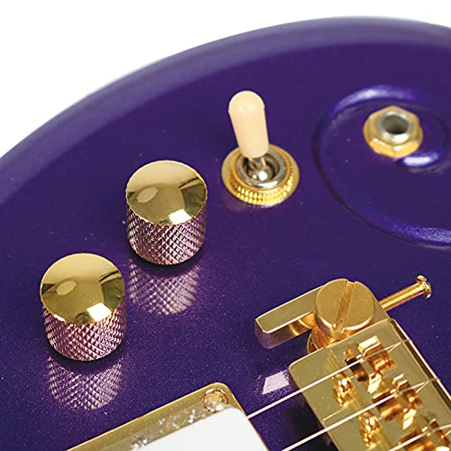 ZUWEI Electric Guitar 39inch 6 String Solid Wood Electric Guitar S-H Pickups, Maple Fingerboard, Gold Hardware (Purple)