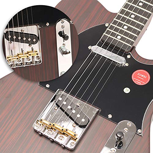 ZUWEI Limited Edition Electric Guitar Rosewood Venner Matt Matt Brown Finish Brass Saddles Bridge Alnico Pickups