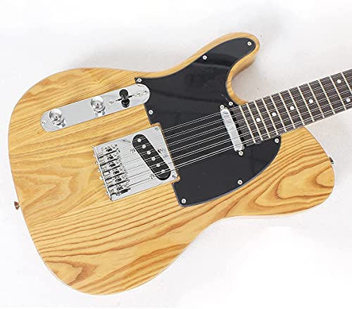 Left Handed Electric Guitar 12 String Guitar Solid Poplar Body, Single-Coils Pickups, Strings Thru Bridge Bolt-on Neck