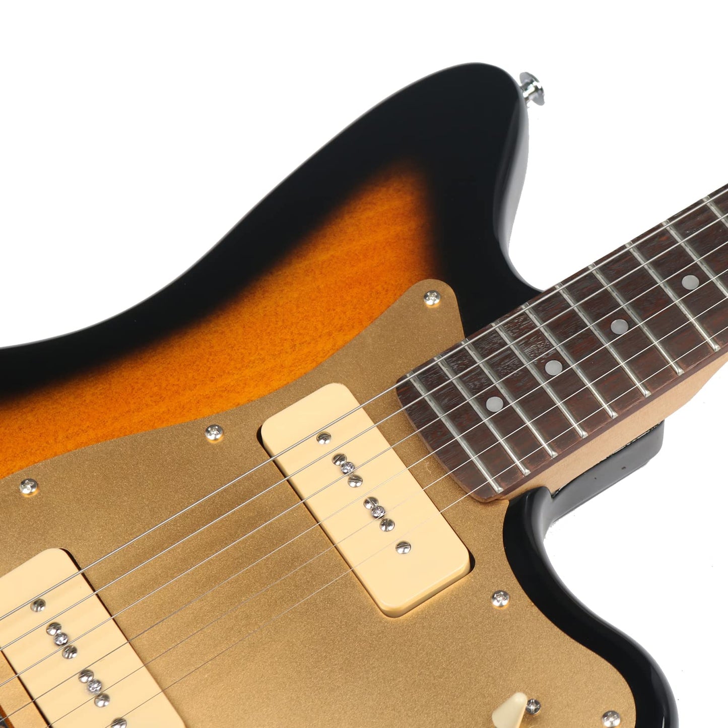 ZUWEI UZY260 Custom Shop Electric Guitar With P90 Pickups, Roasted Maple Neck, Alder Body,Gold Pickguard