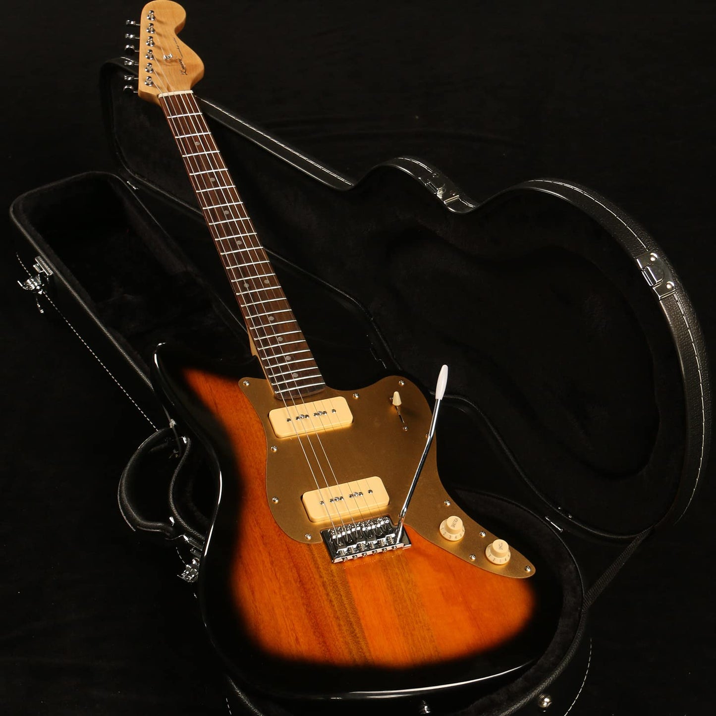 ZUWEI UZY260 Custom Shop Electric Guitar With P90 Pickups, Roasted Maple Neck, Alder Body,Gold Pickguard