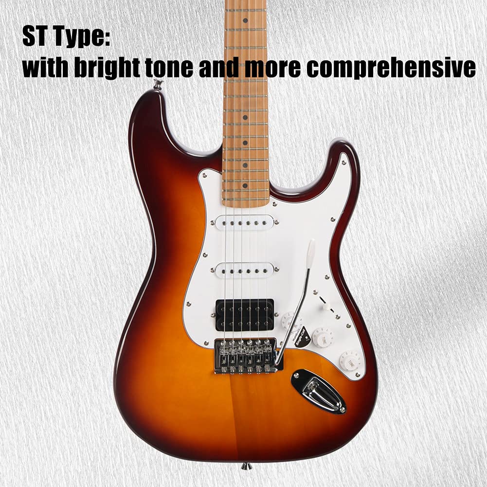 Starshine Full Size Electric Guitar Solid Body Coil Tap Beginner Kit with Gigbag &amp; Amplifier (bourbon burst)